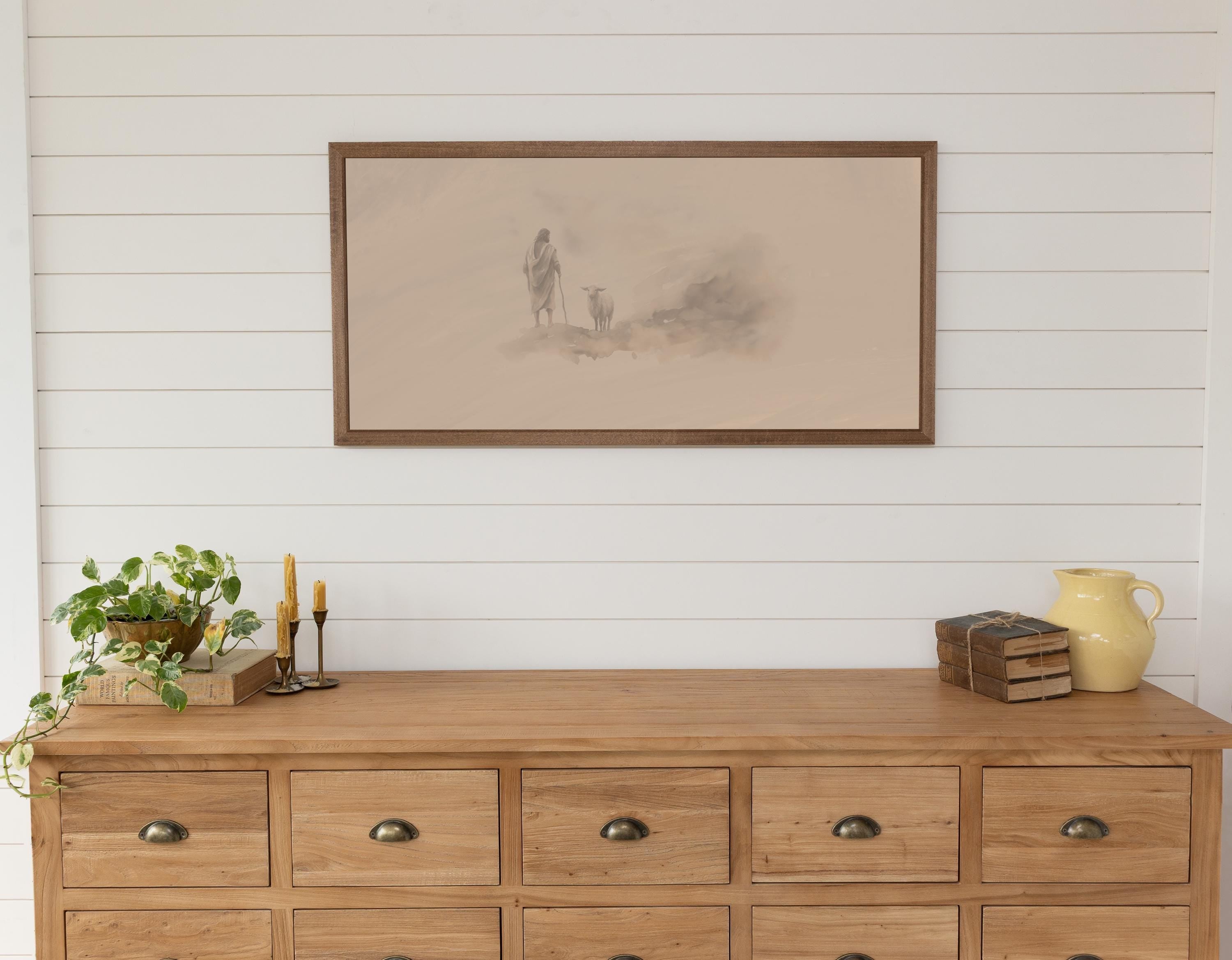 Beige Jesus Leaves the 99 Print