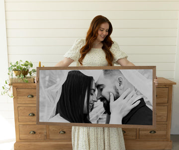 Personalized  Framed Photo Sign, Custom Wedding Photo Print