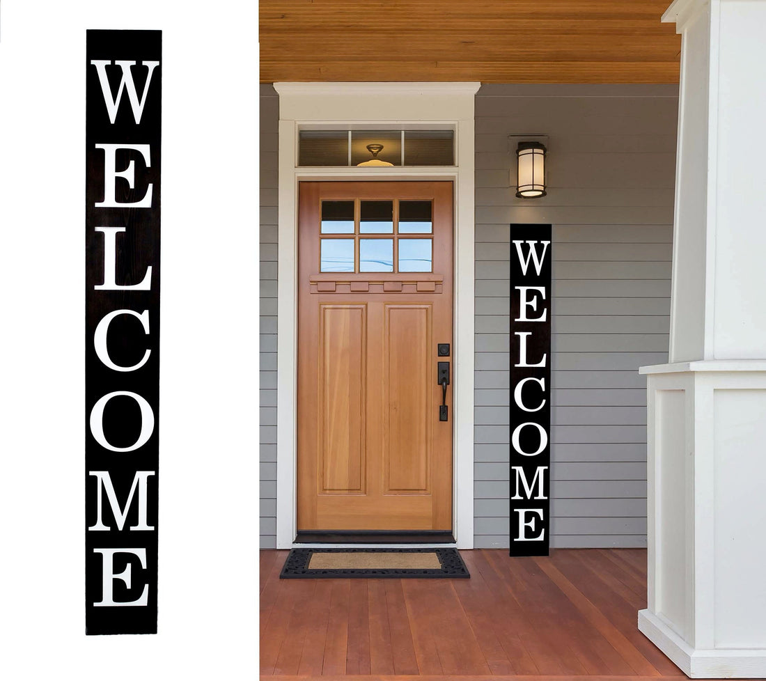 WELCOME SIGN, Welcome sign for front door, rustic farmhouse sign, outdoor porch decor , custom home sign