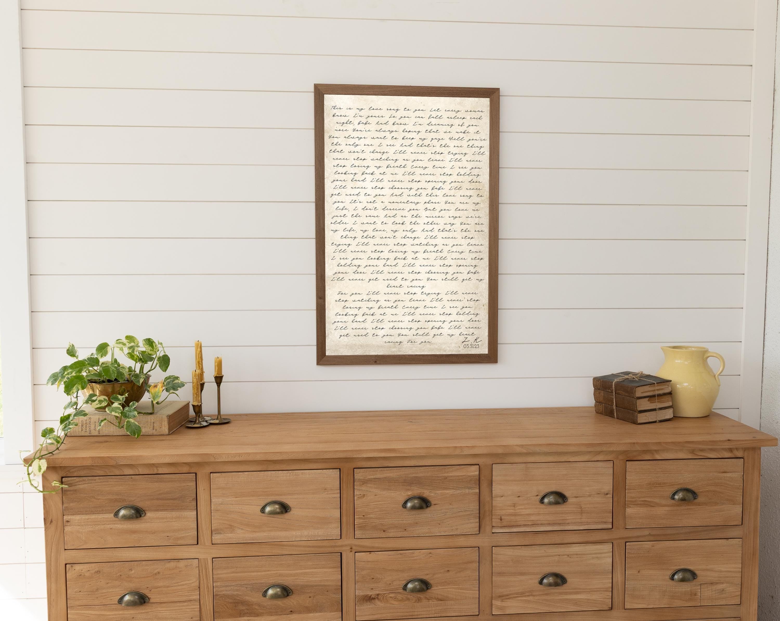 Custom Song Lyrics - Framed