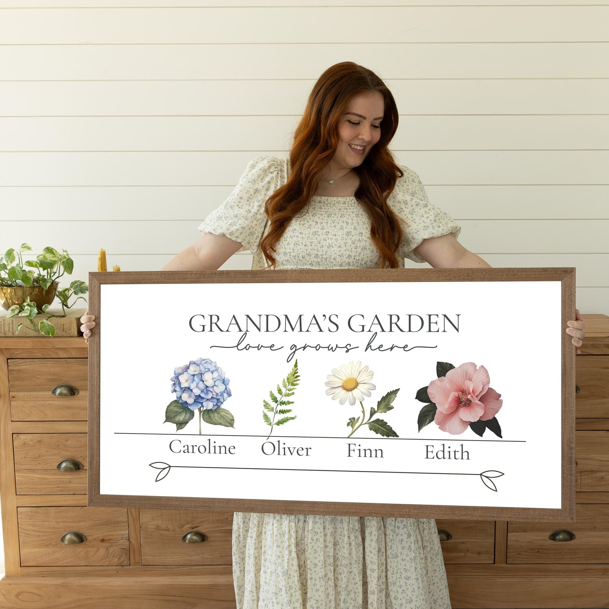 Mothers Day Gift for Grandma Garden Birth Flower Bouquet Gift Personalized Gift For Nanny Nana gift from kids