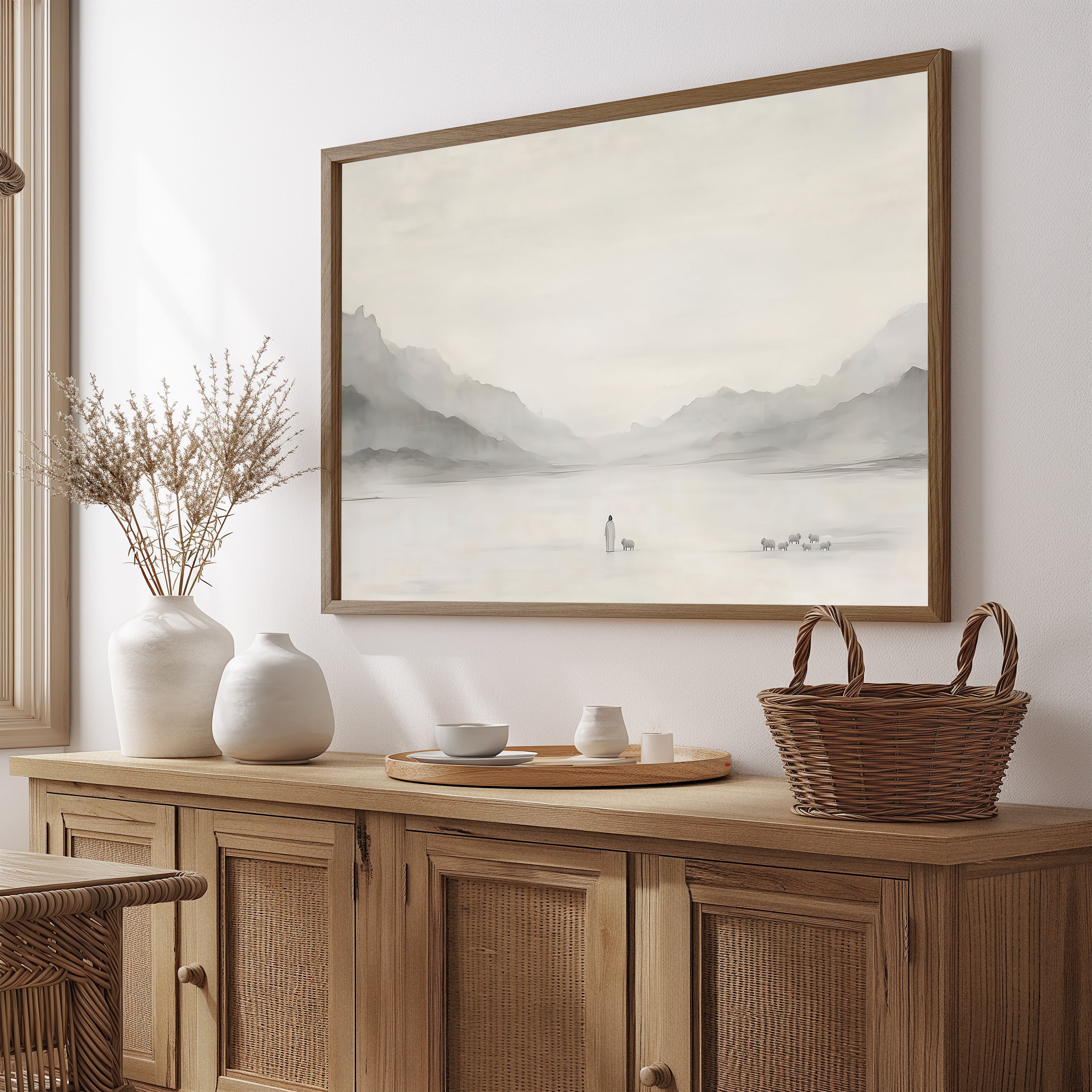 Framed Minimalist Christian Artwork