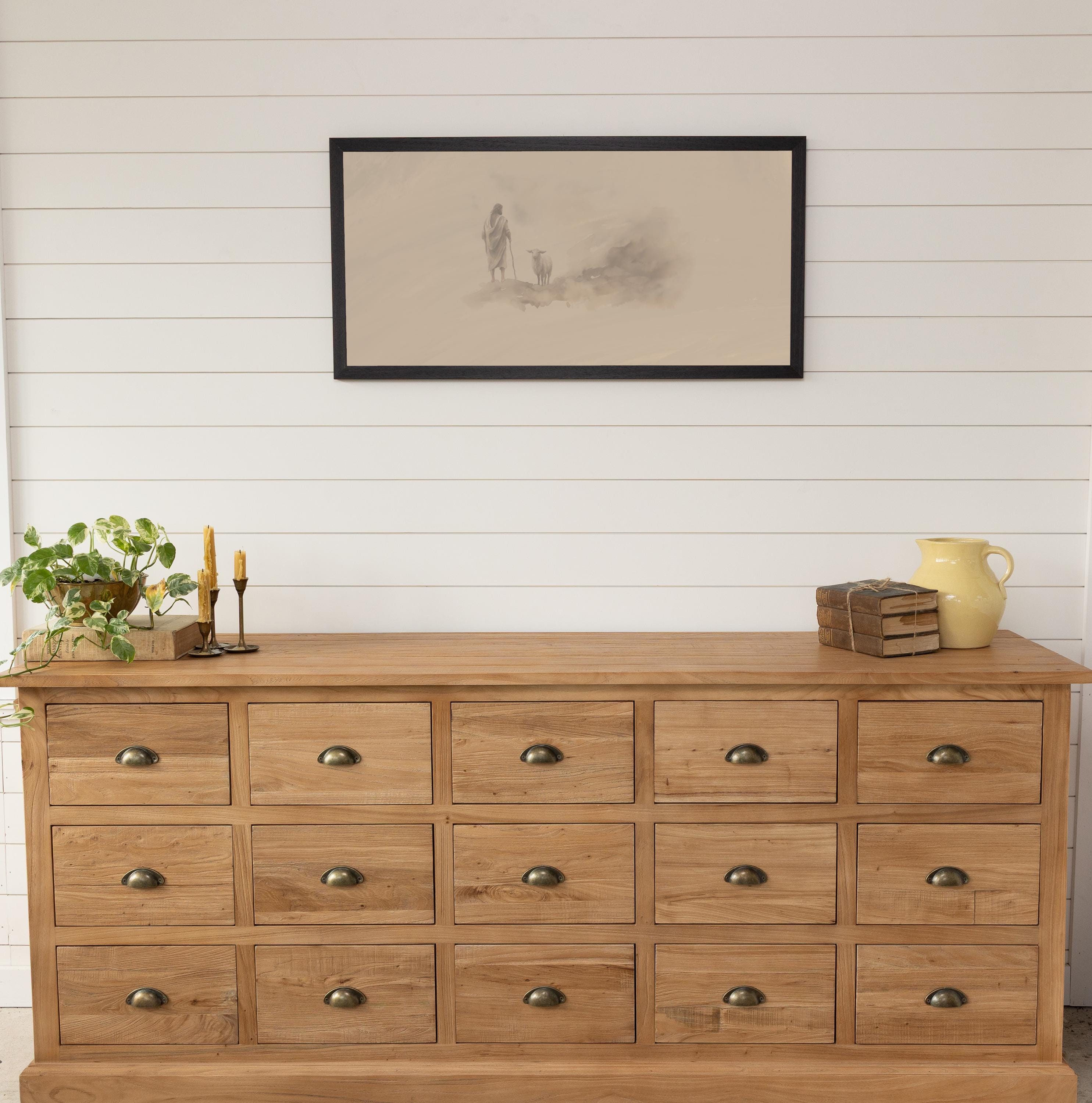 Beige Jesus Leaves the 99 Print