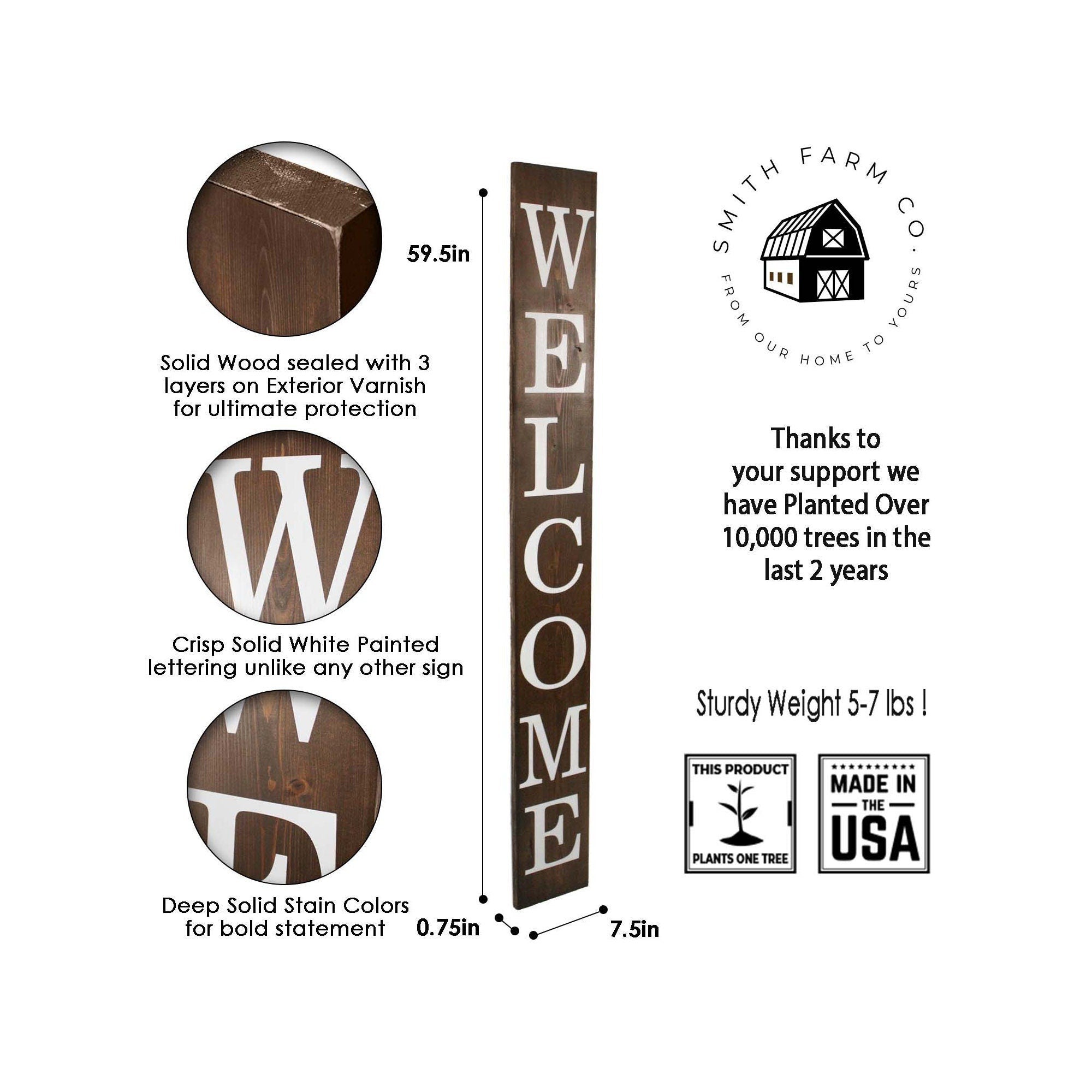 WELCOME SIGN, Welcome sign for front door, rustic farmhouse sign, outdoor porch decor , custom home sign
