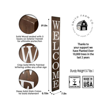 WELCOME SIGN, Welcome sign for front door, rustic farmhouse sign, outdoor porch decor , custom home sign