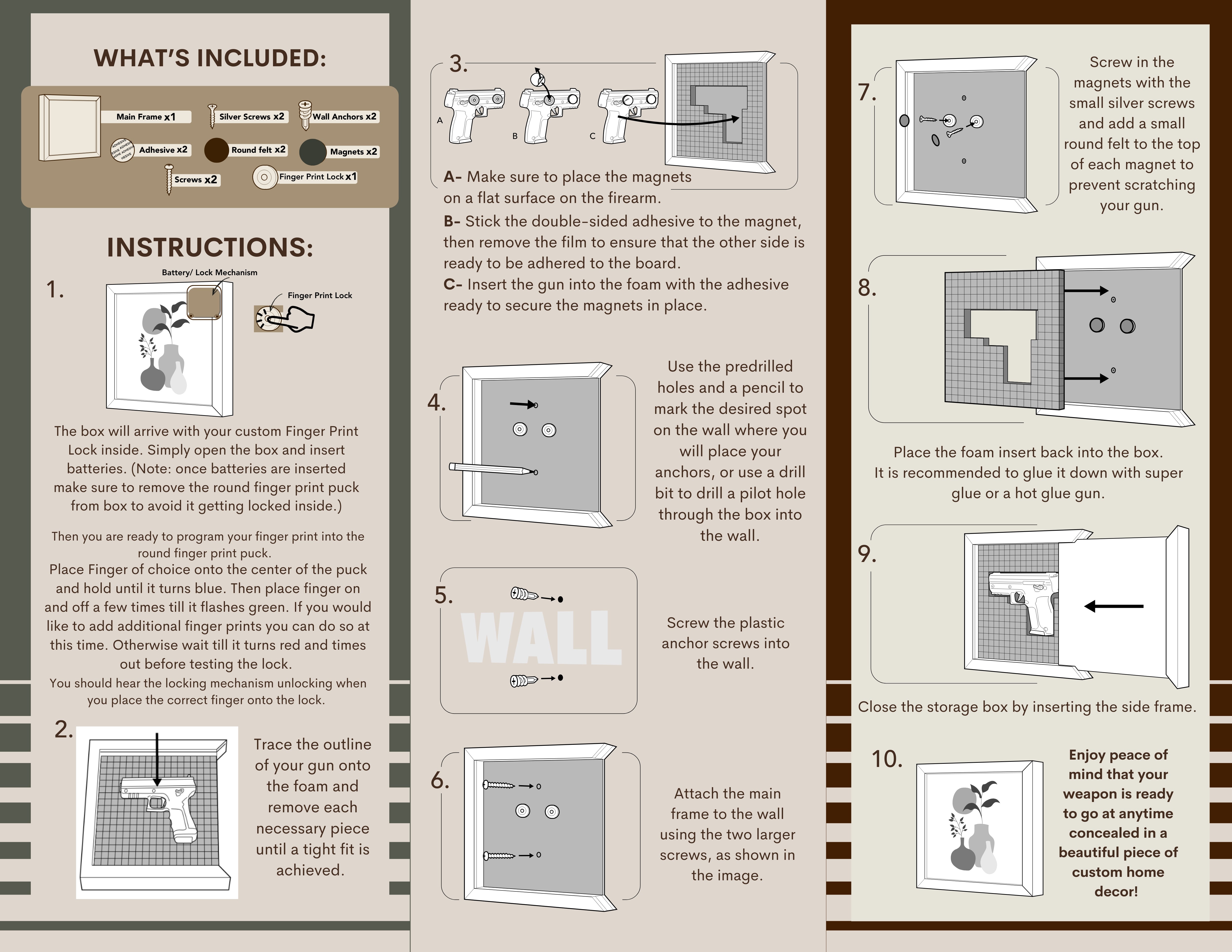 Last Name Concealment Box — Hidden Gun Storage